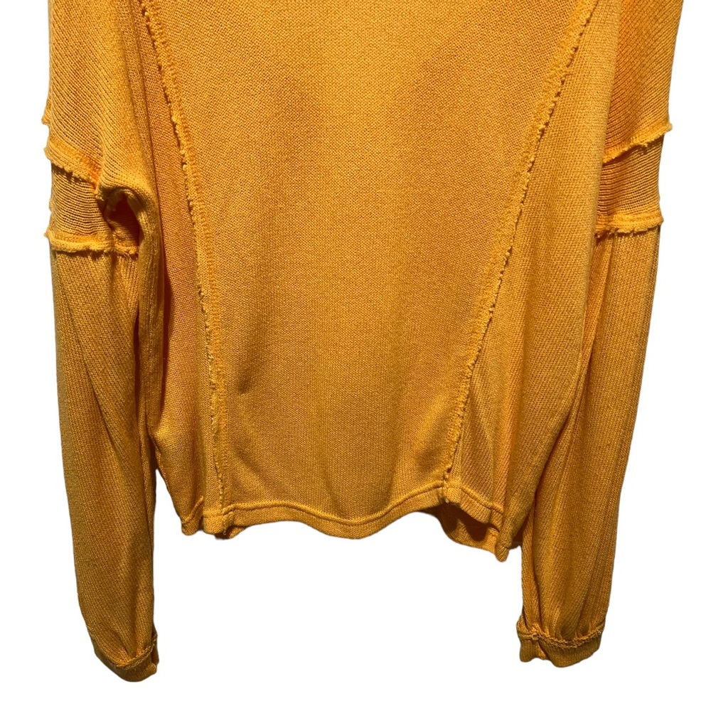 VICI Capitol Reef V-Neck Knit Pocket Top Yellow Sweater Top Small - Picture 9 of 13